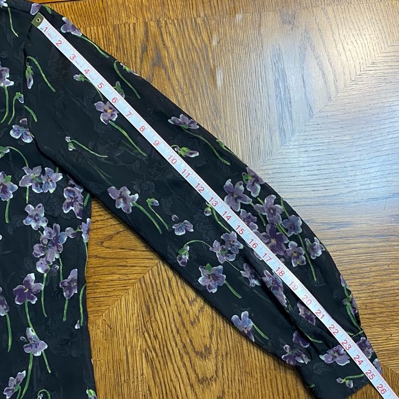 RALPH LAUREN Womens Black Front Ruffled Pleated Floral Print blouse
Size 14 - Picture 8 of 16